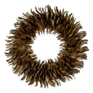Fawn Feather Decorative Wreath