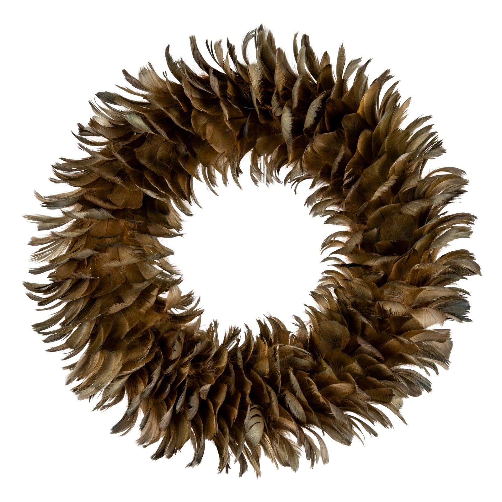 Fawn Feather Decorative Wreath