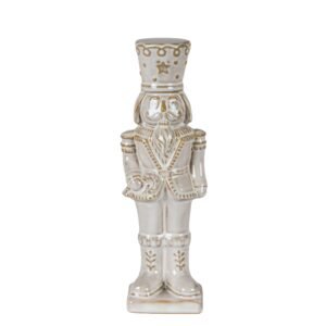 Ceramic Nutcracker with Candy Cane