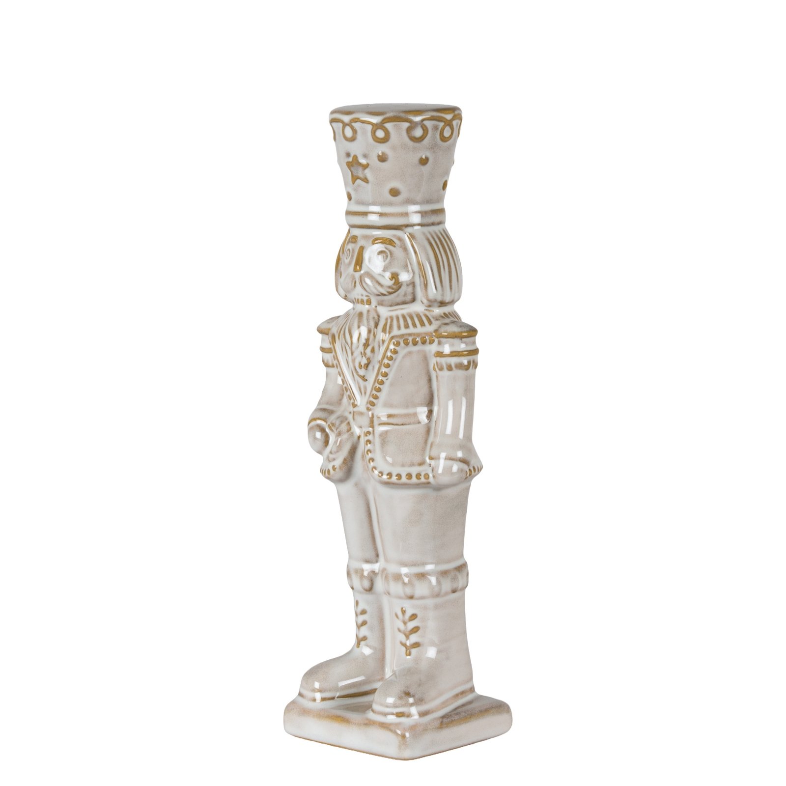 Ceramic Nutcracker with Candy Cane - Image 2