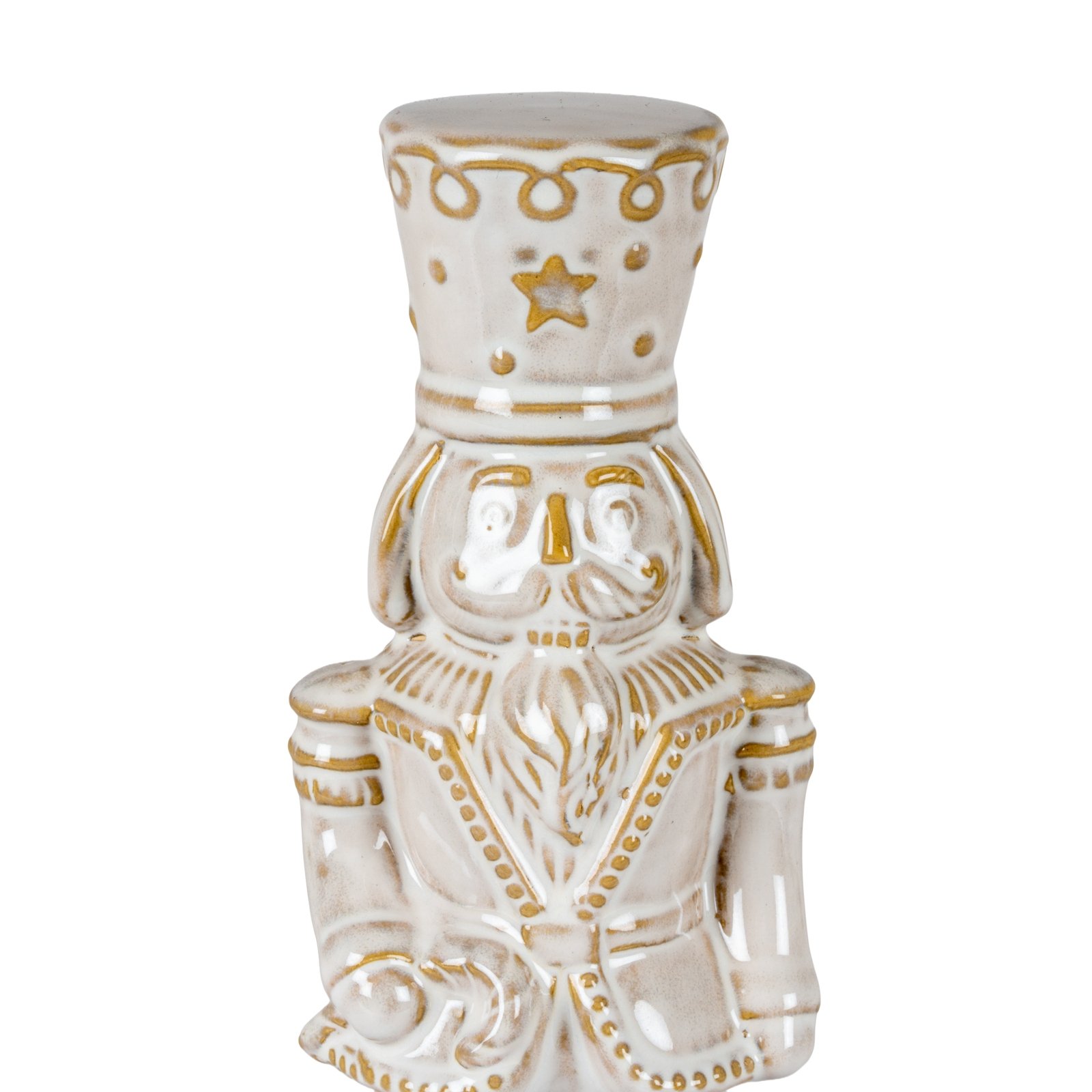 Ceramic Nutcracker with Candy Cane - Image 3