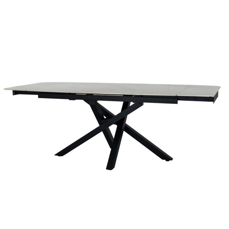 Stone Effect Extending Dining Table