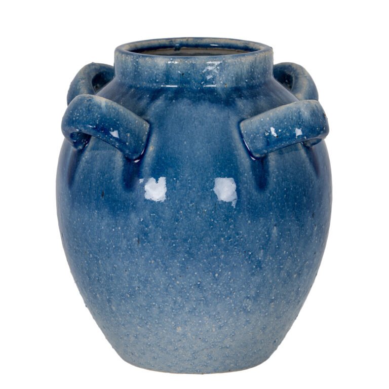 Large Blue Amphora Pot