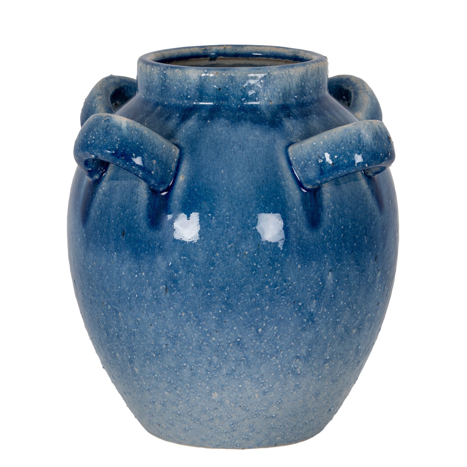 Large Blue Amphora Pot