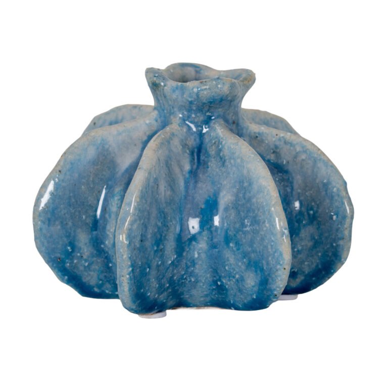 medium blue poppy seed bud vase in blue