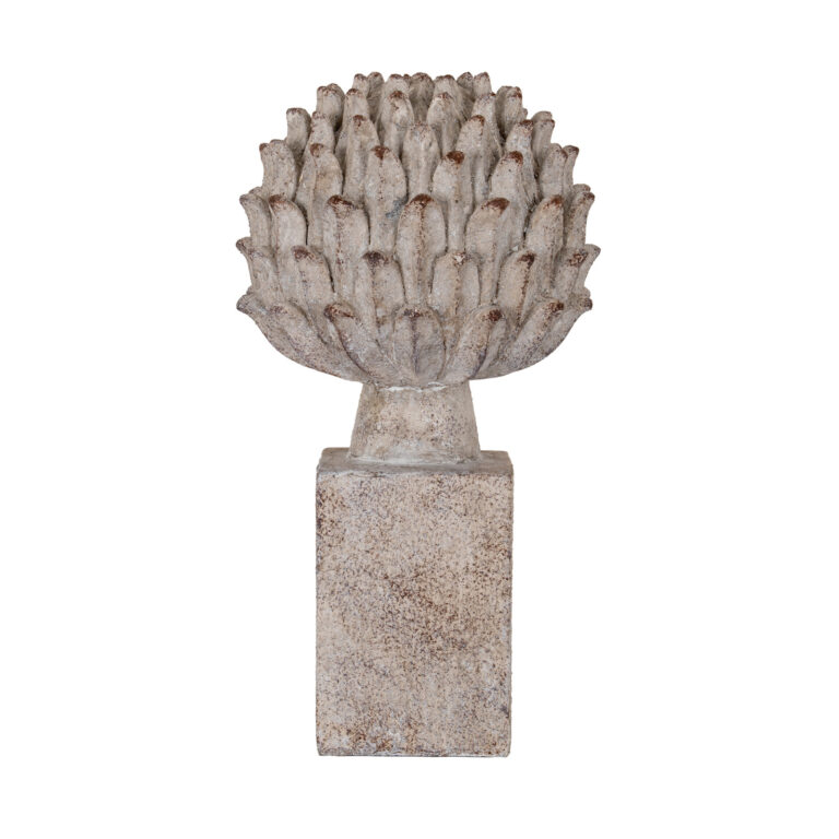 Sculptural Artichoke Ornament on Plinth