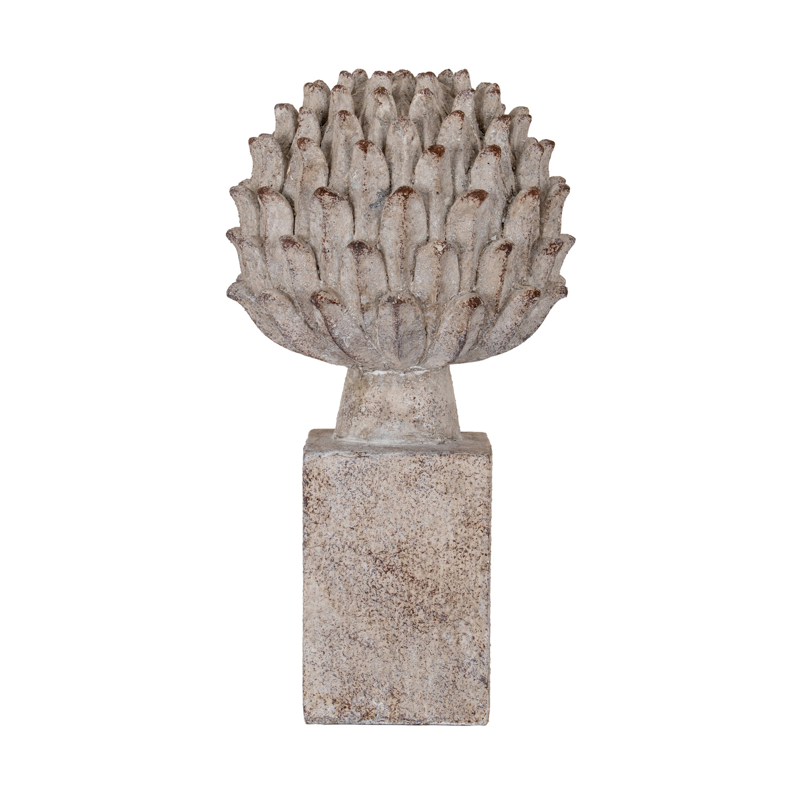 Sculptural Artichoke Ornament on Plinth