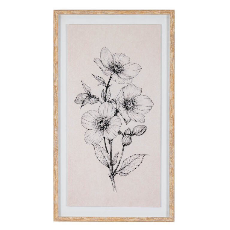 Framed Hellebore Botanical Print