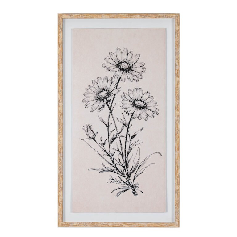 Framed Daisy Botanical Print