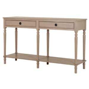 Large 2 Drawer Console Table with Shelf