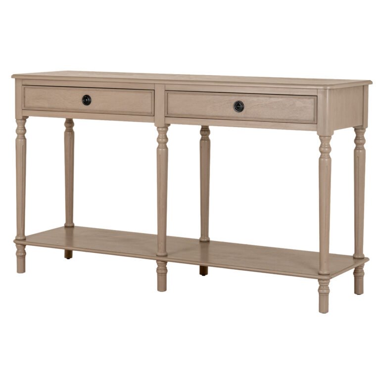 Large 2 Drawer Console Table with Shelf