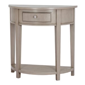 1 Drawer Half Moon Console Table