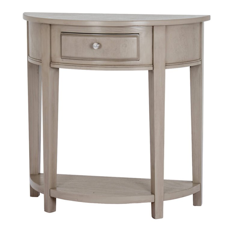 1 Drawer Half Moon Console Table