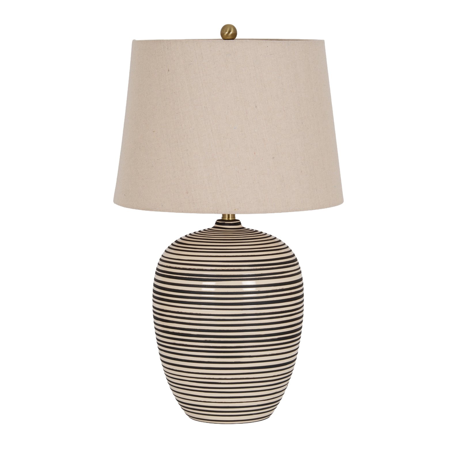 ceramic table lamp with linen shade
