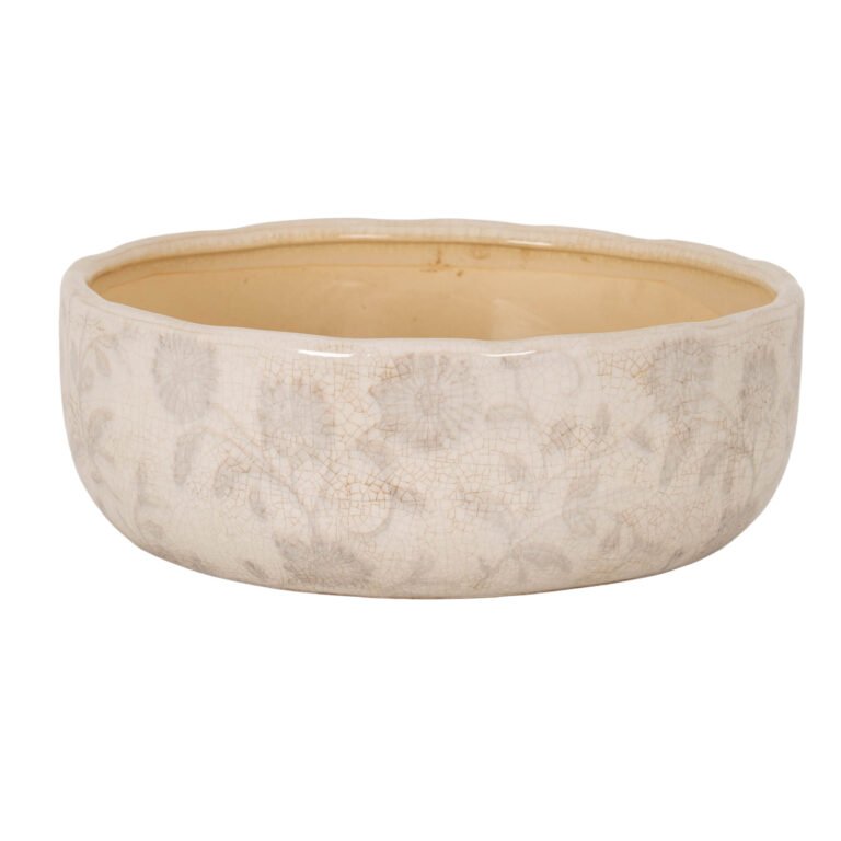 Asterfield Grey Floral Bowl Pot
