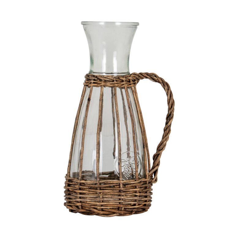 Larkcombe Glass & Wicker Carafe with Handle