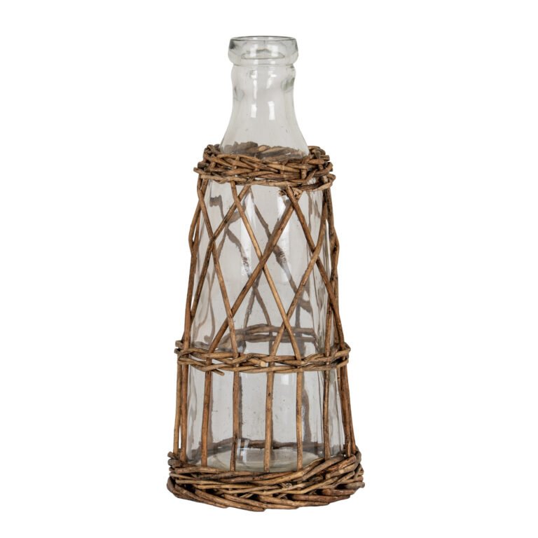 Larkcombe Glass & Wicker Bottle Carafe