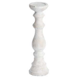 Tall Stone-Finish Candle Holder